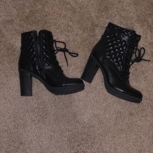 G by Guess leather booties. 3.0” heel height.